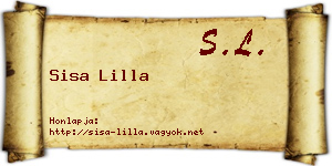 Sisa Lilla névjegykártya